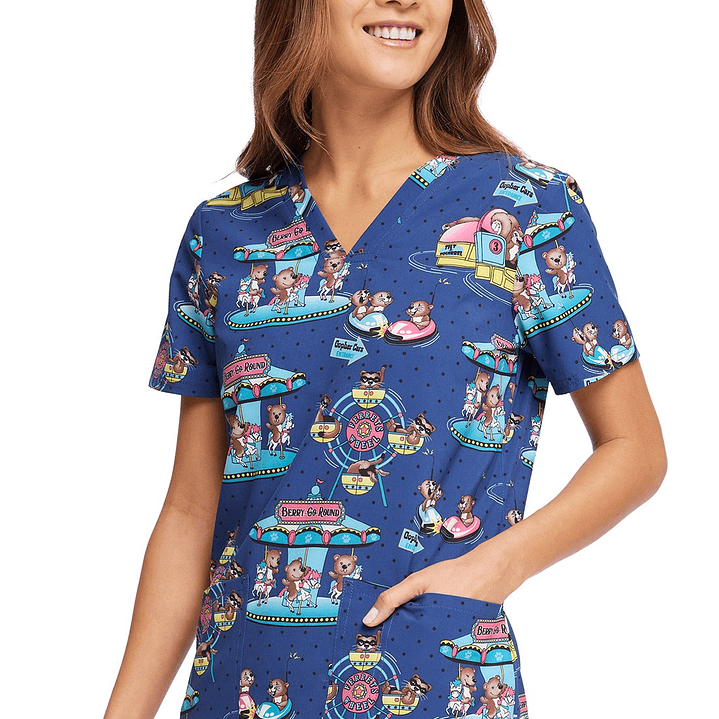 Top Diseño Mujer con Cuello en V CK671 2