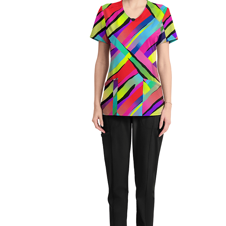 Top Diseño Mujer con Cuello Redondo CK609 2