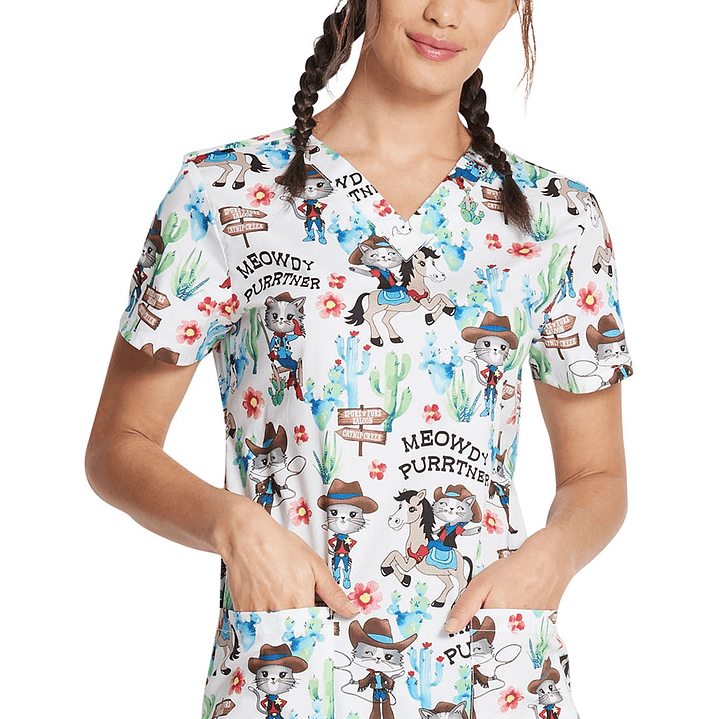 Top Diseño Mujer con Cuello en V DK704 1