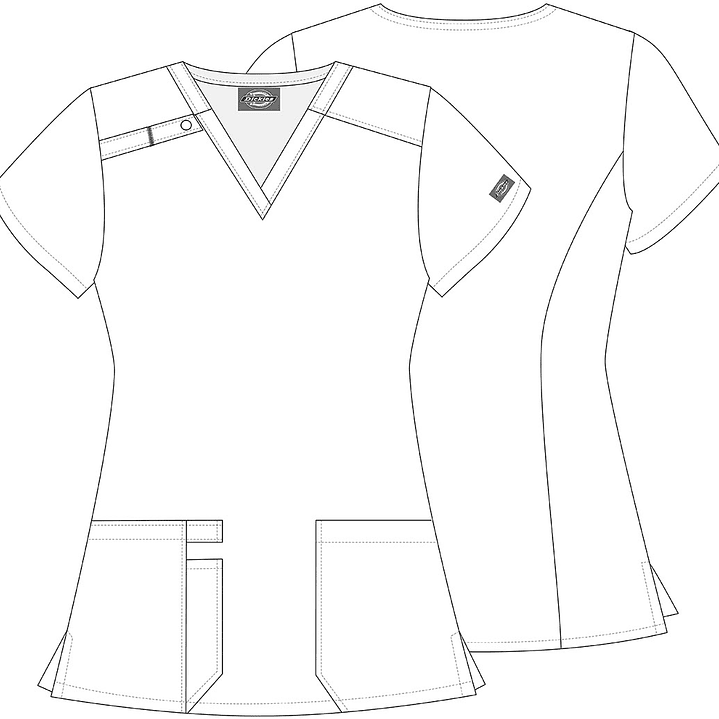 Top Diseño Mujer con Cuello en V DK616 2