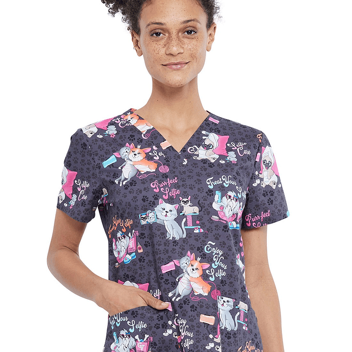 Top Diseño Mujer con Cuello en V CK652 1