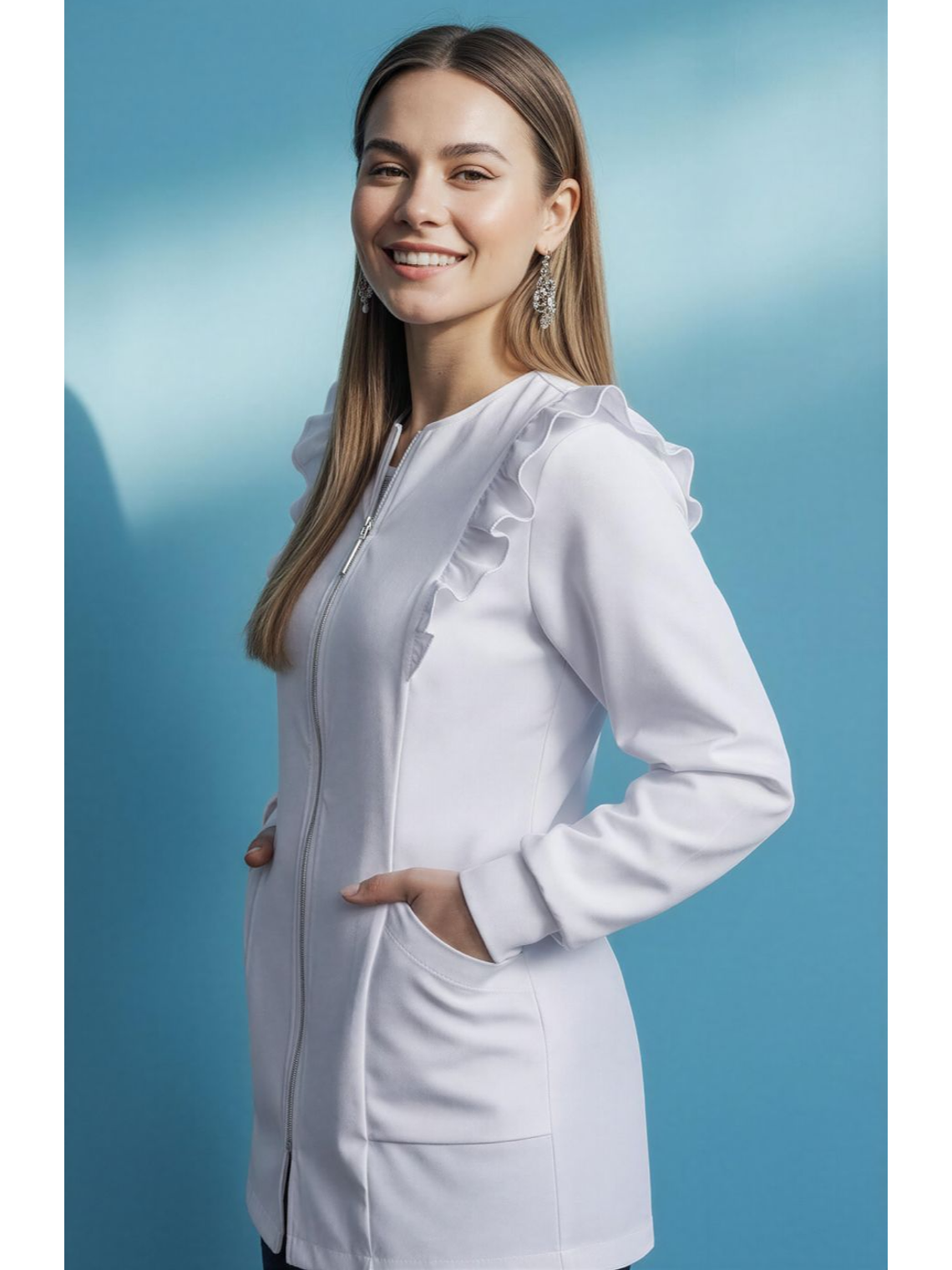 Chaqueta Clínica con Vuelos  2