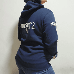 POLERÓN CANGURO PERSONALIZADO UNISEX AZUL MARINO NURSE