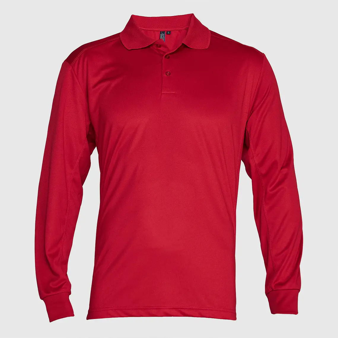 Polera cuello camisero dryfit  manga larga hombre 7