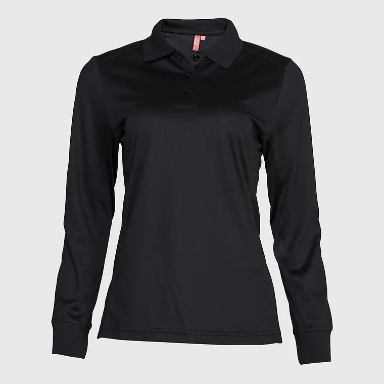 Polera cuello camisero dryfit  manga larga mujer 4