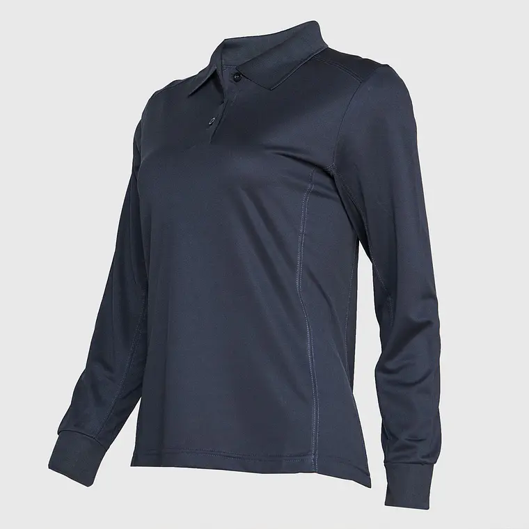 Polera cuello camisero dryfit  manga larga mujer 11