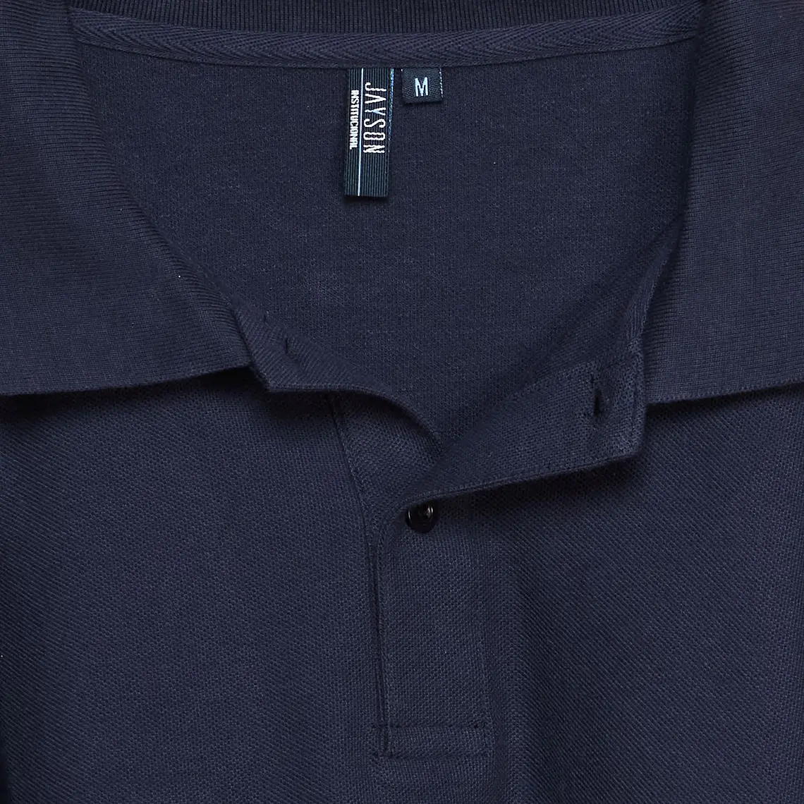 Polera pique manga larga hombre 16