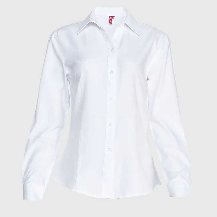 Blusa Oxford manga larga mujer 4