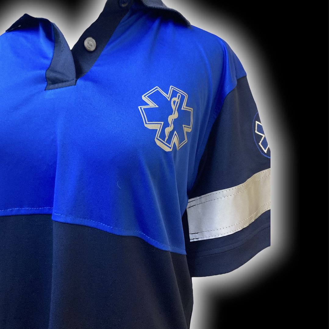 Polera Bicolor Femenina Azulina Manga Corta 2