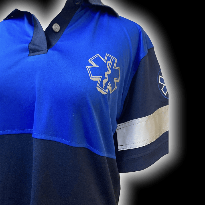 Polera Bicolor Femenina Azulina Manga Corta 2