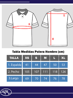 Polera Masculina Cuello y Botón