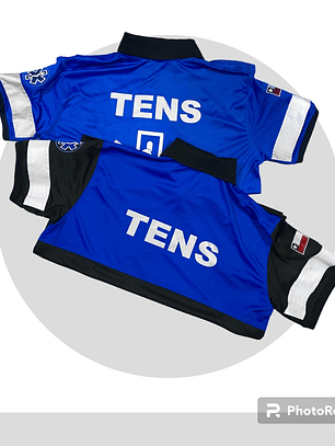 Polera Bicolor Masculina Azulino