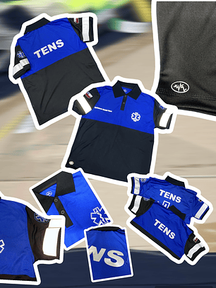 Polera Bicolor Masculina Azulino