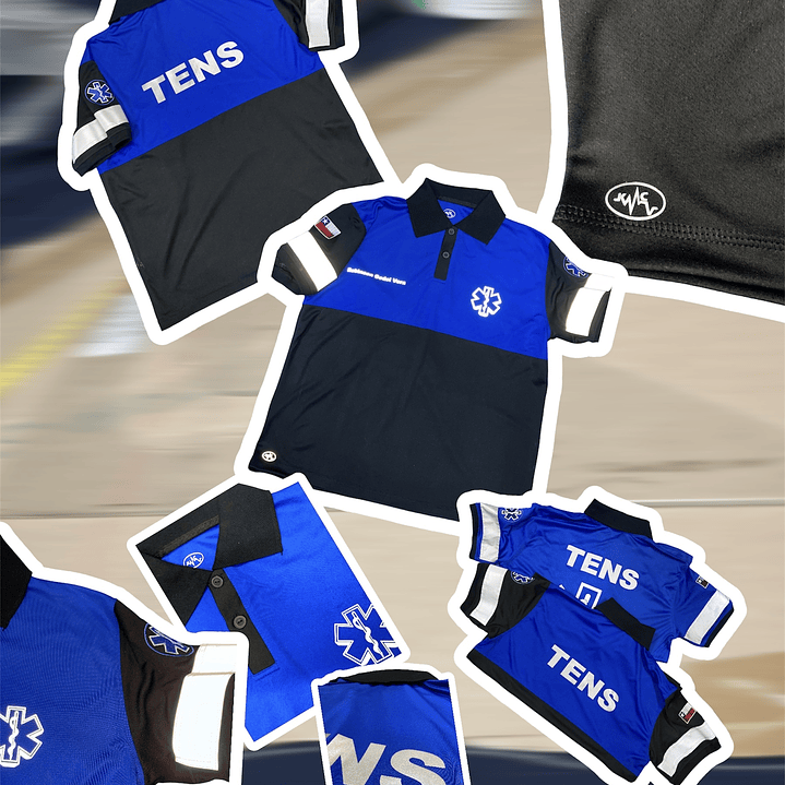 Polera Bicolor Masculina Azulino 2