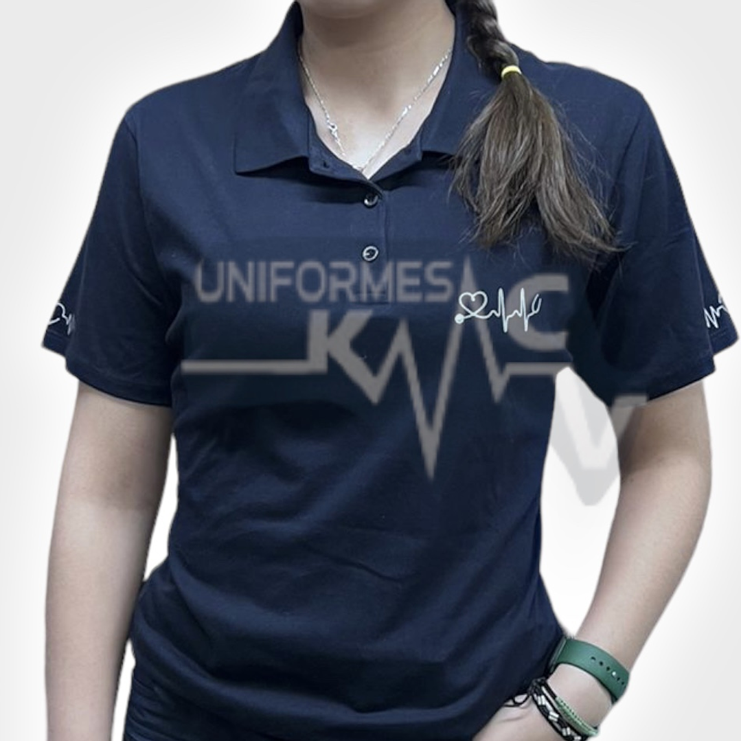 Polera Cuello y Botón Femenina 3