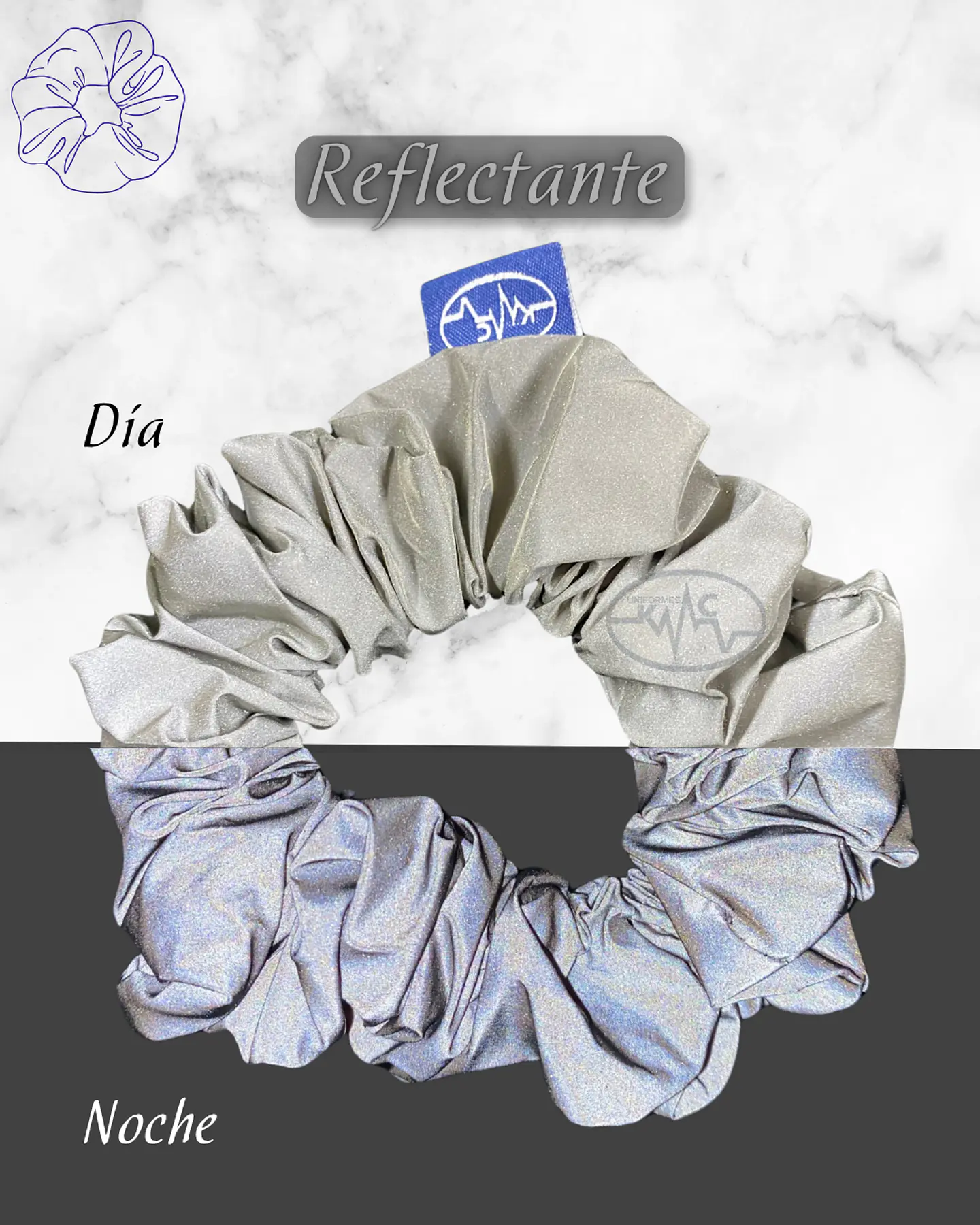 Scrunchie Reflectivo Turno Noche  1