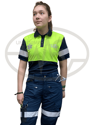 Polera Bicolor Femenina Amarillo Fluor