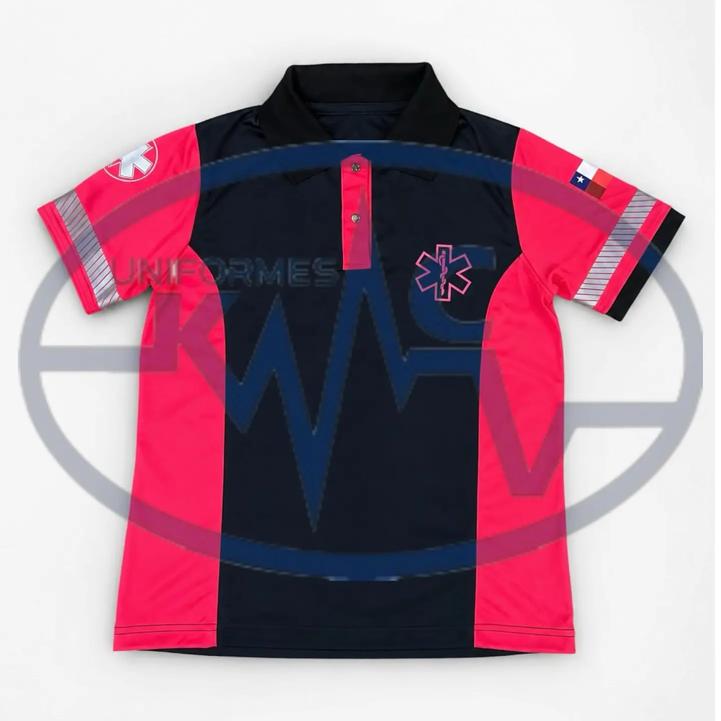 Polera Alpha Alta Visibilidad Rosa Fluor 1