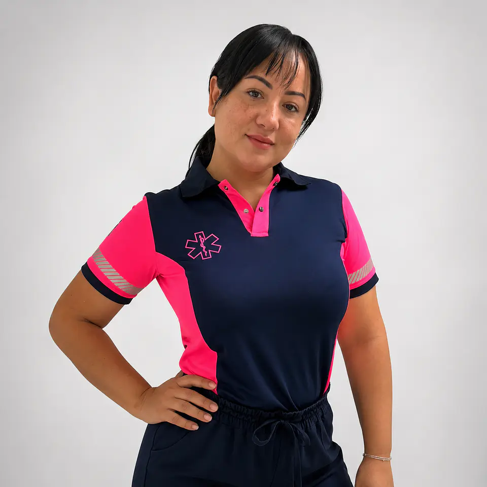 Polera Alpha Alta Visibilidad Rosa Fluor 3