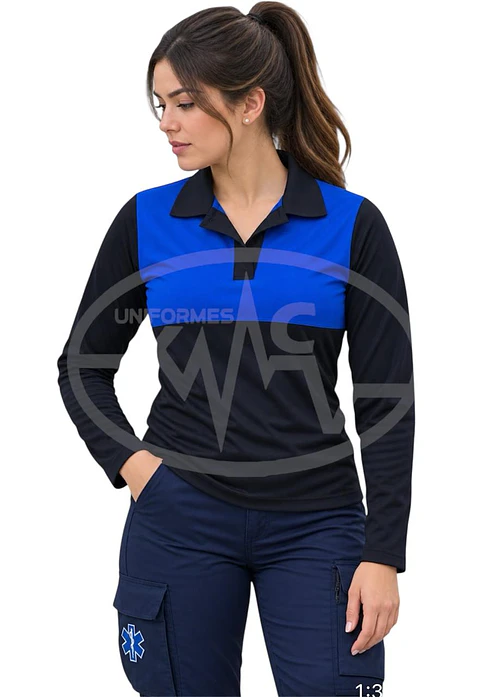 Polera Manga Larga Bicolor 