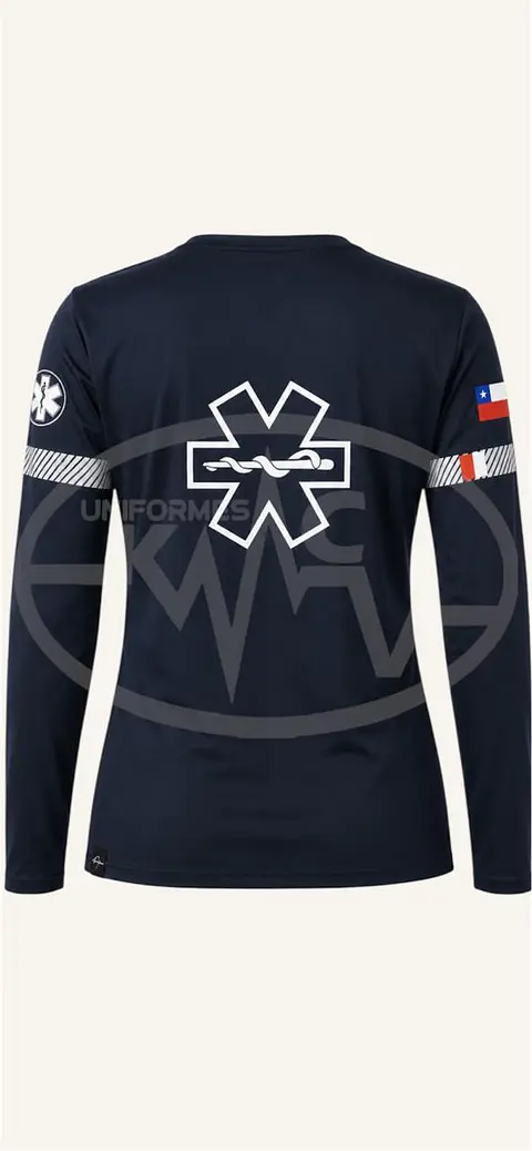 Polera Manga Larga Reflectivo Segmentado