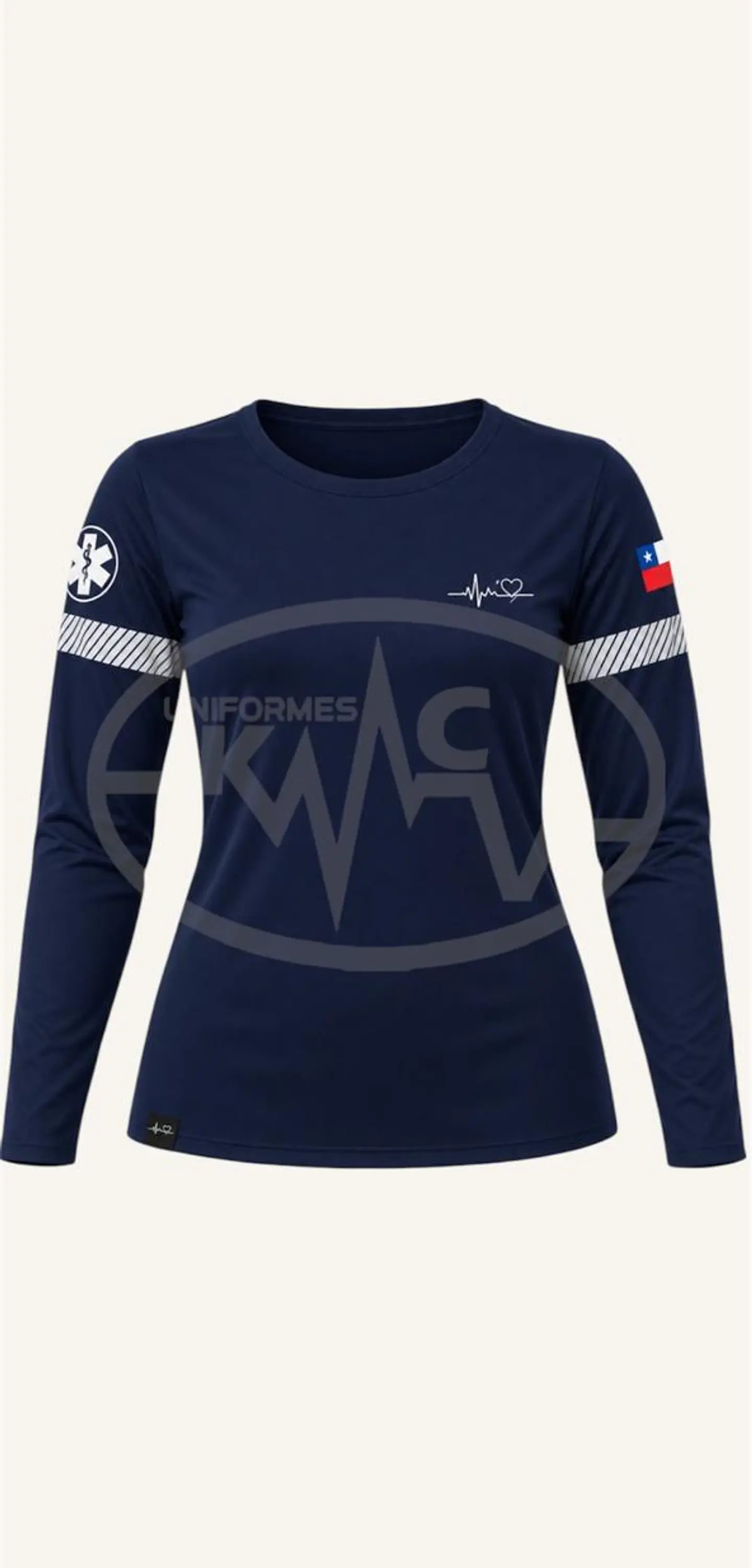 Polera Manga Larga Reflectivo Segmentado 1
