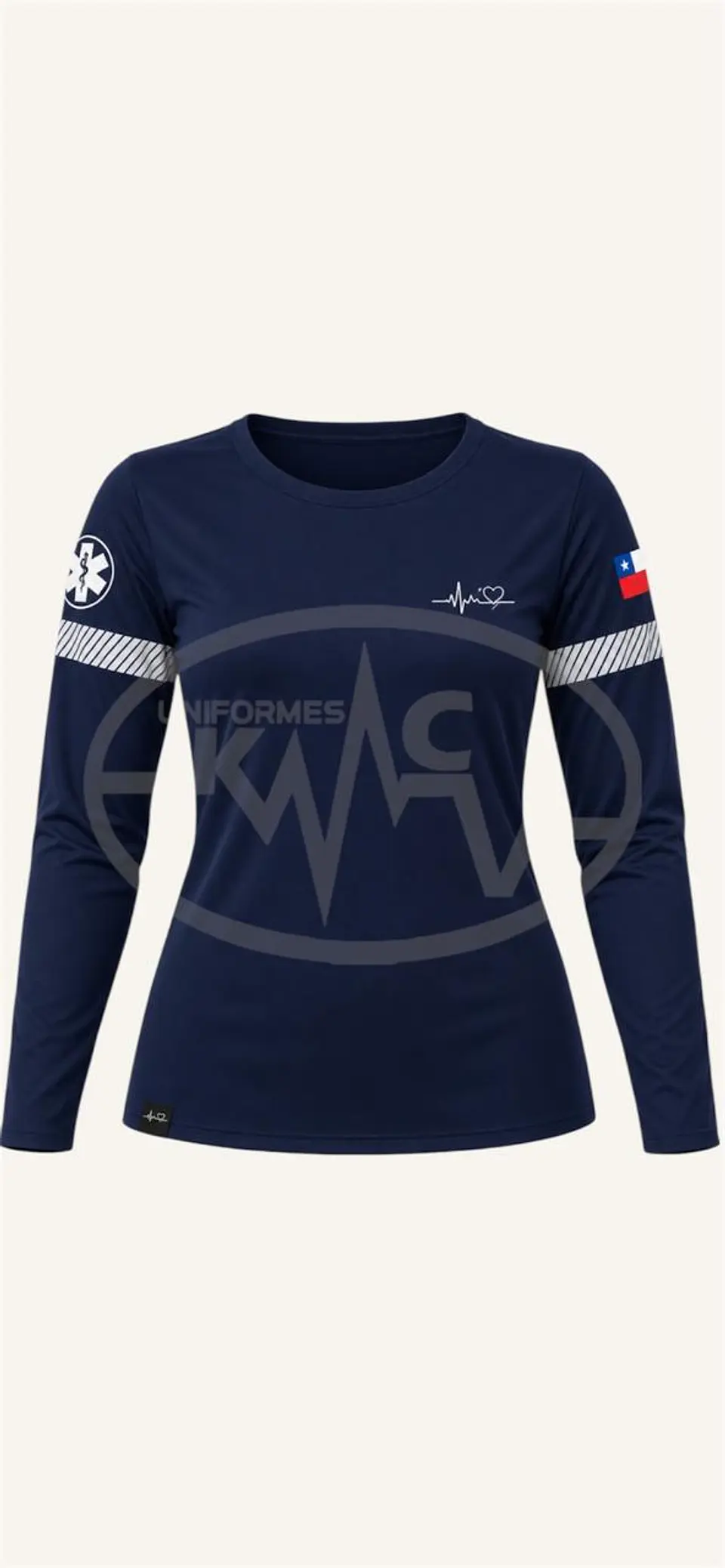 Polera Manga Larga Reflectivo Segmentado 1