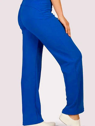 Uniforme Clínico Pantalón Mujer Flex Elasticado Azul Rey