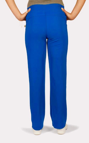 Uniforme Clínico Pantalón Mujer Flex Elasticado Azul Rey 3