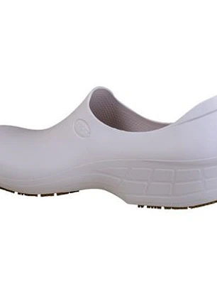 Zapato Zueco Antideslizante Cocina Clínico Blanco