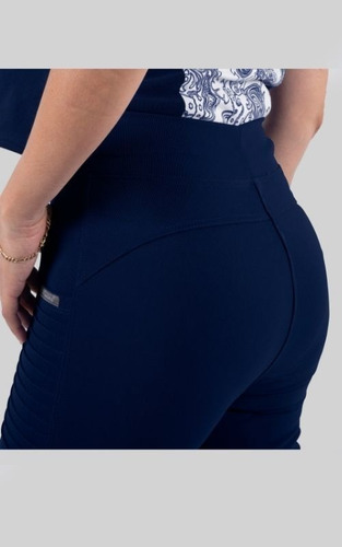 Uniforme Clínico Pantalón Mujer Flex Alforza Spandex 3
