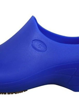 Zapato Zueco Antideslizante Cocina Clínico Azul Rey
