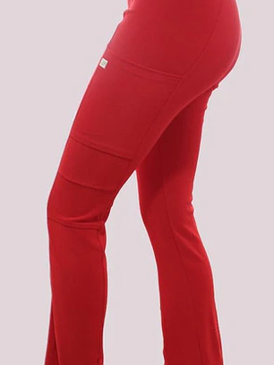 Uniforme Clínico Pantalón Mujer Flex Pro Rojo