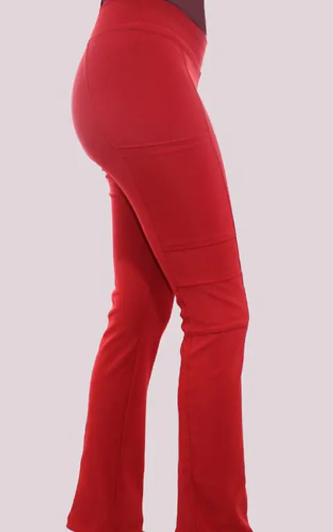 Uniforme Clínico Pantalón Mujer Flex Pro Rojo