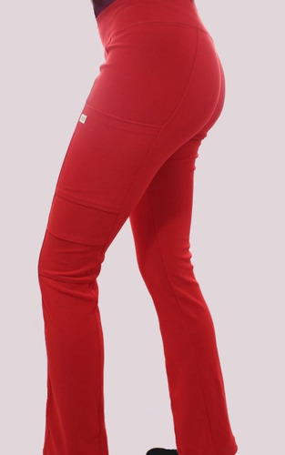 Uniforme Clínico Pantalón Mujer Flex Pro Rojo 6