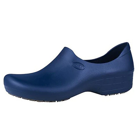 Zapato Zueco Antideslizante Cocina Clínico Azul Marino  