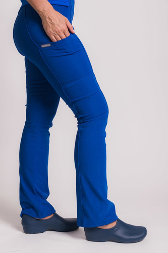 Uniforme Clínico Pantalón Mujer Flex Pro Azul Rey 6