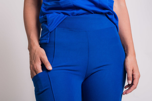 Uniforme Clínico Pantalón Mujer Flex Pro Azul Rey 2