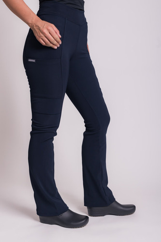 Pantalon Mujer Elasticado Flex Pro Azul Marino 3