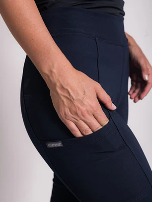 Pantalon Mujer Elasticado Flex Pro Azul Marino