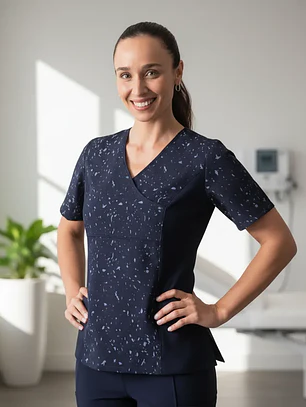 Uniforme Clínico Delantal Polera Mujer Mumma Petunia Spx 211