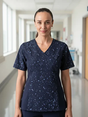 Uniforme Clínico Delantal Polera Mujer Mumma Petunia Spx 211