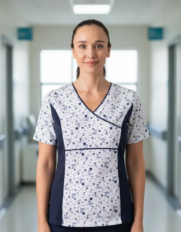Uniforme Clínico Delantal Polera Mujer Mumma Petunia Spx 214 6