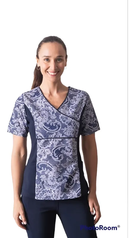 Uniforme Clínico Delantal Polera Mujer Mumma Petunia Spx 215 5