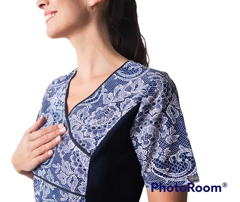 Uniforme Clínico Delantal Polera Mujer Mumma Petunia Spx 215 9