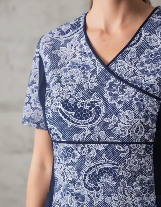 Uniforme Clínico Delantal Polera Mujer Mumma Petunia Spx 215 10