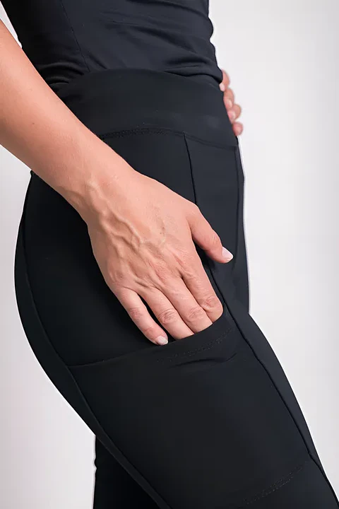 Pantalon Mujer Elasticado Flex Pro Negro