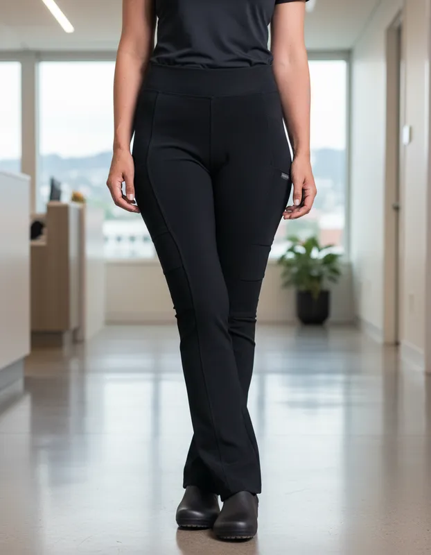 Pantalon Mujer Elasticado Flex Pro Negro 1