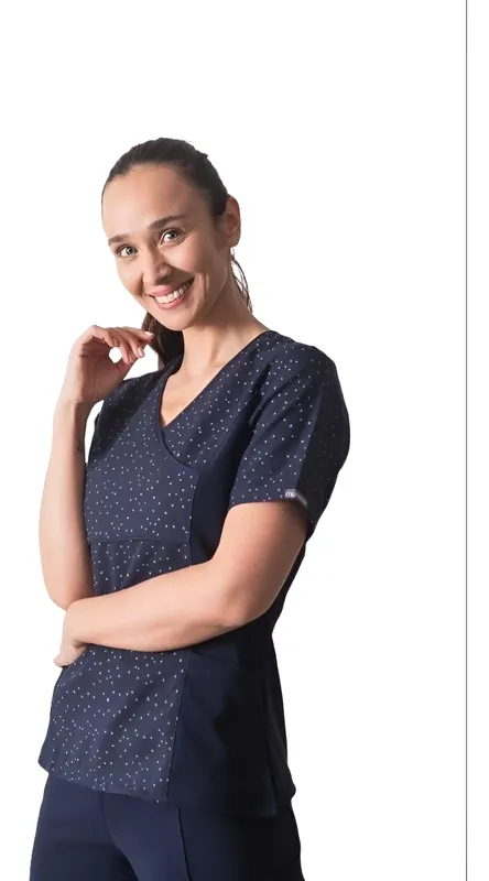Uniforme Clínico Delantal Polera Mujer Mumma Petunia Spx 210 2