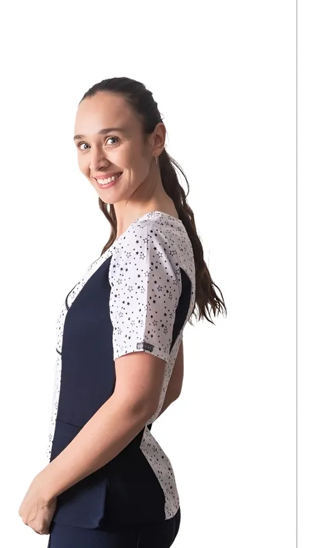 Uniforme Clínico Delantal Polera Mujer Mumma Petunia Spx 212 5
